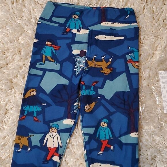 LULAROE Kids Christmas/Holiday Leggings - S/M - Picture 2 of 6